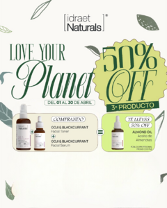 PROMO IDRAET ABRIL 50%OFF en el tercer producto - Naturals