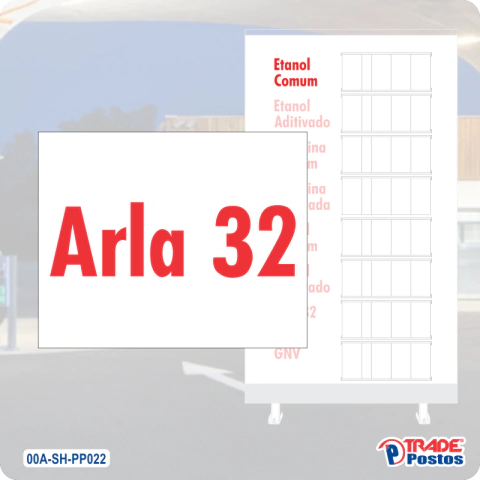 Adesivo Arla 32Para Painel de Preço - Sem Iluminação - PP022 - PP033