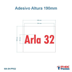Adesivo Arla 32Para Painel de Preço - Sem Iluminação - PP022 - PP033 - comprar online