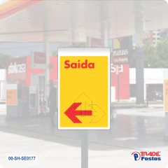 Adesivo Para Sentinela Direcional Shell Refletivo - Saída - Esquerda, Cima, Direita - SE0177 - SE0178 - SE0179