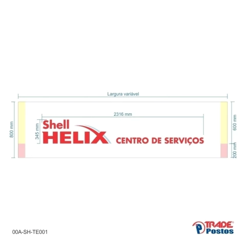 Adesivo Testeira Shell Helix / 00A-SH-TE001-345x2320mm - comprar online