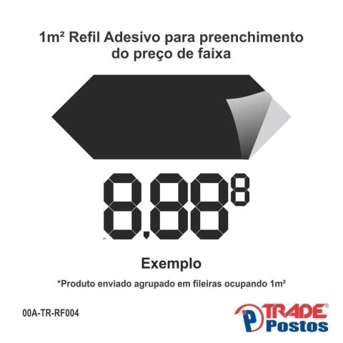 Adesivo Refil Para Faixa de Um Produto - Vinil Preto Calandrado - 004