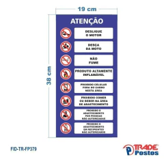Adesivo de Coluna Atenção - Azul / AID-TR-CO0022 na internet
