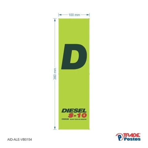 Adesivo Diesel S10 Comum / AID-AL-VB0154-360x100mm