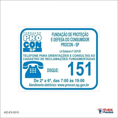 Adesivo Procon / AID-EX-0015