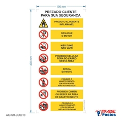 Adesivo Para sua Segurança / AID-SH-CO0013-400x190mm - comprar online