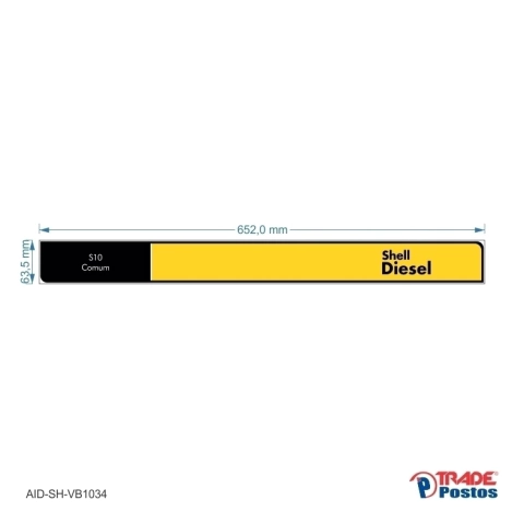 Adesivo Diesel S10 Comum AID-SH-VB1034-63,5x652mm