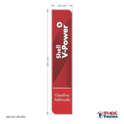 Adesivo Gasolina VPower Aditivada AID-SH-VB1065-244x49mm