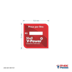 Adesivo Gasolina VPower Aditivada AID-SH-VB1101-72x72,5mm