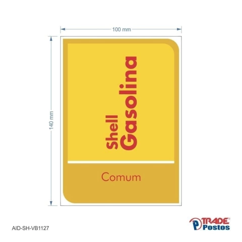 Adesivo Gasolina Comum AID-SH-VB1127-140x100mm