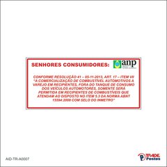 Adesivo Combustível em galão / AID-TR-A0007