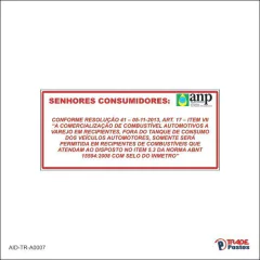 Adesivo Combustível em galão / AID-TR-A0007