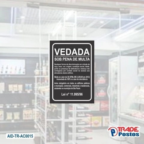 Vedada Sob Pena de Multa 150x210mm / AID-TR-A0015