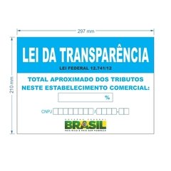Adesivo Lei da transparencia / AID-TR-A0021 - comprar online