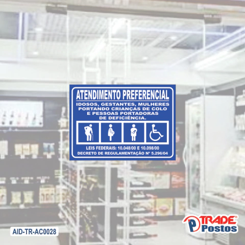 Atendimento Preferencial 150x210mm / AID-TR-A0028