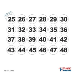 Adesivos números para bico 25 a 48/ AID-TR-A0052, AID-TR-A0056 e AID-TR-A0063 - 40mm - comprar online