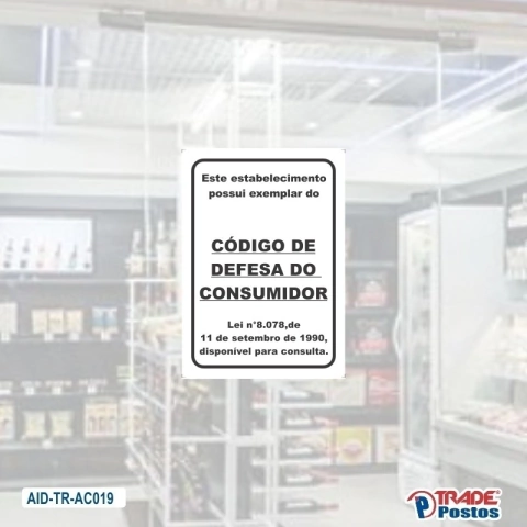 Adesivo Código de Defesa do Consumidor 210x150mm / AID-TR-AC019
