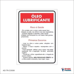 Adesivo Informação Óleo Lubrificante / AID-TR-CO0006