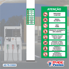 Adesivo de Coluna Atenção - Verde / AID-TR-CO0020 - comprar online