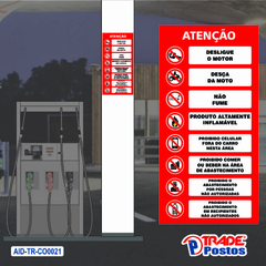 Adesivo de Coluna Atenção - Vermelho / AID-TR-CO0021 - comprar online