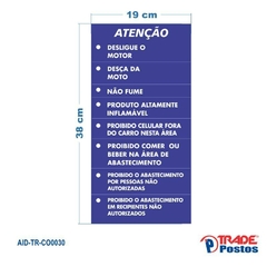 Adesivo de Coluna Atenção - Azul / AID-TR-CO0031 na internet