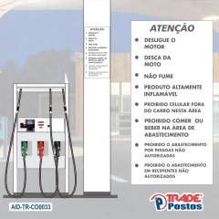 Adesivo de Coluna Atenção - Branco / AID-TR-CO0033 - comprar online