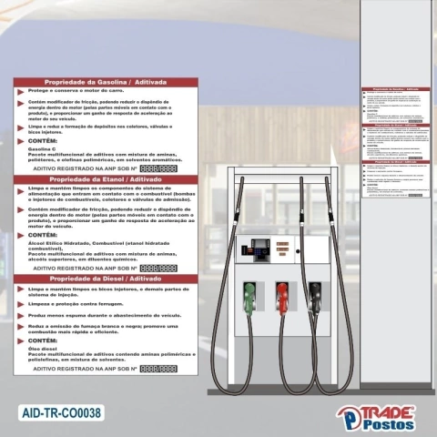 Adesivo de Coluna Características do Produto - Vermelho / AID-TR-CO0034