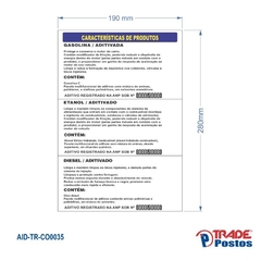 Adesivo de Coluna Características do Produto - Azul / AID-TR-CO0035 - comprar online