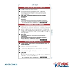 Adesivo de Coluna Características do Produto - Vermelho / AID-TR-CO0038 - comprar online
