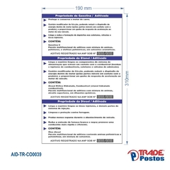 Adesivo de Coluna Características do Produto - Azul / AID-TR-CO0039 - comprar online