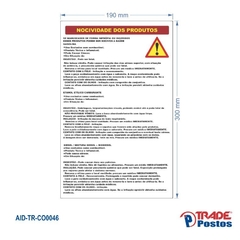 Adesivo de Coluna Nocividades dos Produtos - Vermelho / AID-TR-CO0046 - comprar online