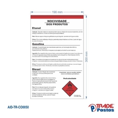 Adesivo de Coluna Nocividades dos Produtos - Vermelho / AID-TR-CO0050 - comprar online