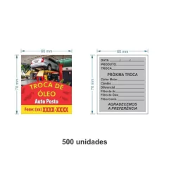 Etiqueta Adesiva Troca de Óleo / AID-TR-ETI011 - comprar online