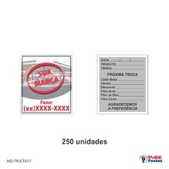 Etiqueta Adesiva Troca de Óleo / AID-TR-ETI017