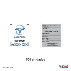 Etiqueta Adesiva Troca de Óleo / AID-TR-ETI025
