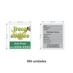 Etiqueta Adesiva Troca de Óleo / AID-TR-ETI027 - comprar online