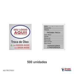 Etiqueta Adesiva Troca de Óleo / AID-TR-ETI033