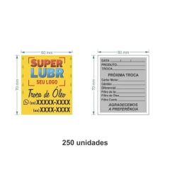 Etiqueta Adesiva Troca de Óleo / AID-TR-ETI041 - comprar online