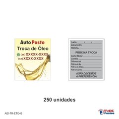 Etiqueta Adesiva Troca de Óleo / AID-TR-ETI043