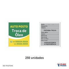 Etiqueta Adesiva Troca de Óleo / AID-TR-ETI046