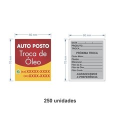 Etiqueta Adesiva Troca de Óleo / AID-TR-ETI047 - comprar online