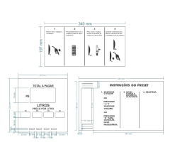 Adesivo Mostrador de Bomba Wayne 3G3490P - 511525 / AID-TR-MB011b-3G3490P - Trade Postos - Comunicação visual