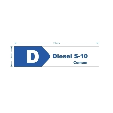 Adesivo de Bomba Diesel S-10 Comum / Seta