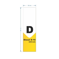 Adesivo de Bomba Diesel S-10 Aditivado / Seta - Trade Postos - Comunicação visual