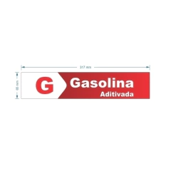 Adesivo de Bomba Gasolina Aditivada / Seta - loja online