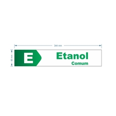 Imagem do Adesivo de Bomba Etanol Comum / Seta