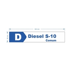 Imagem do Adesivo de Bomba Diesel S-10 Comum / Seta