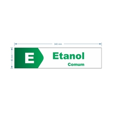 Adesivo de Bomba Etanol Comum / Seta - loja online