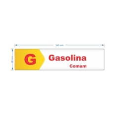 Adesivo de Bomba Gasolina Comum / Seta - loja online