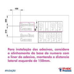Adesivo Gasolina Premium Para Painel de Preço - Sem Iluminação - PP016 - PP027 - Trade Postos - Comunicação visual